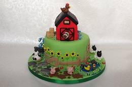 farmyard birthday cake